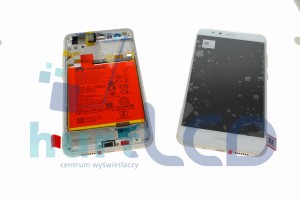 HUAWEI P10 LITE LCD RAMKA BATERIA 100% ORYGINAŁ BIAŁY