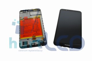 HUAWEI Y7 2018 LCD RAMKA BATERIA 100% ORYGINAŁ CZARNY