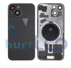 PEŁNA OBUDOWA TYŁ KLAPKA IPHONE 15 BIG HOLE CZARNY