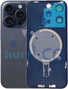 PEŁNA OBUDOWA TYŁ KLAPKA IPHONE 15 PRO BIG HOLE NIEBIESKI