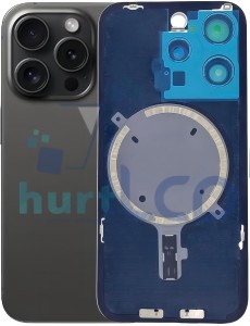 PEŁNA OBUDOWA TYŁ KLAPKA IPHONE 15 PRO BIG HOLE CZARNY