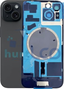 PEŁNA OBUDOWA TYŁ KLAPKA IPHONE 15 PLUS BIG HOLE CZARNA