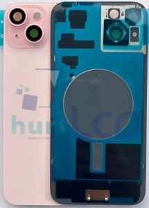 PEŁNA OBUDOWA TYŁ KLAPKA IPHONE 15 BIG HOLE RÓŻOWY