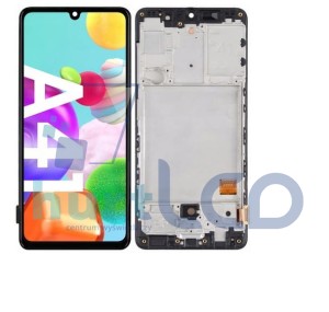 SAMSUNG A41 A415 WYŚWIETLACZ OLED LCD  DOTYK RAMKA CZARNY